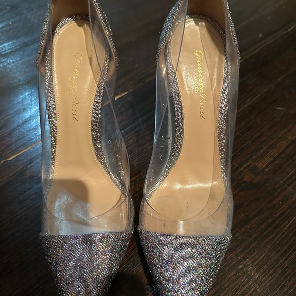 Gianvito Rossi plexi glitter pumps in very good condition! Worn 4 times maximum - Picture 4 of 10